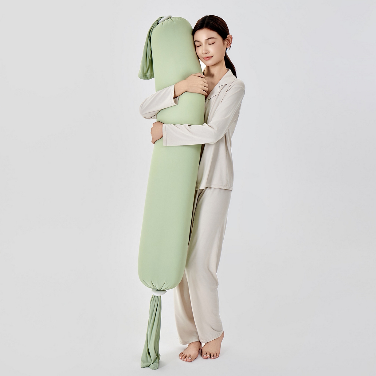 91家纺网 家纺一手货源 找家纺 小叮当家纺仓储工厂店 2025新款儿童安抚枕懒人枕单身枕孕妇抱枕糖果枕多功能抱枕 糖果枕-绿色