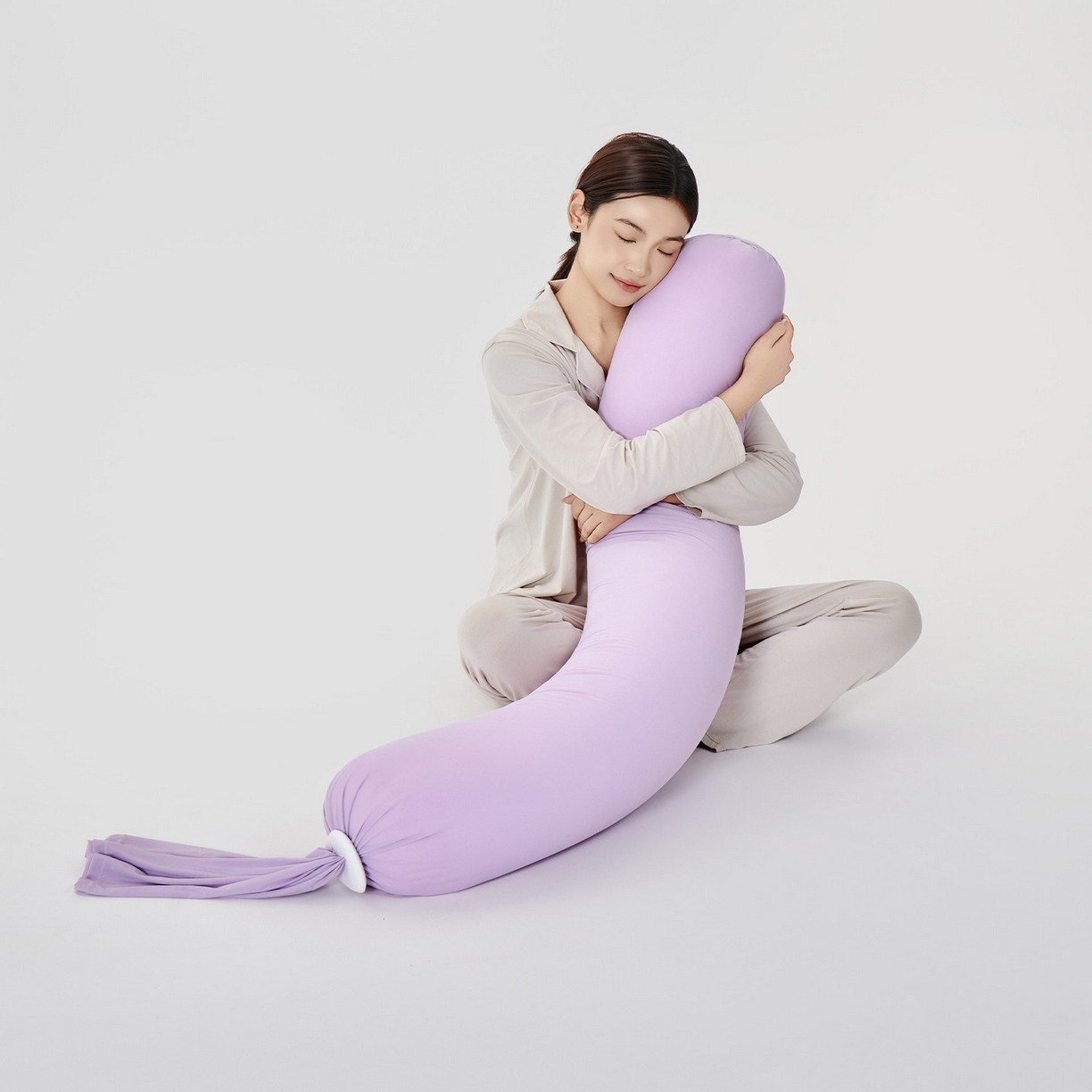 91家纺网 家纺一手货源 找家纺 小叮当家纺仓储工厂店 2025新款儿童安抚枕懒人枕单身枕孕妇抱枕糖果枕多功能抱枕 糖果枕-紫色