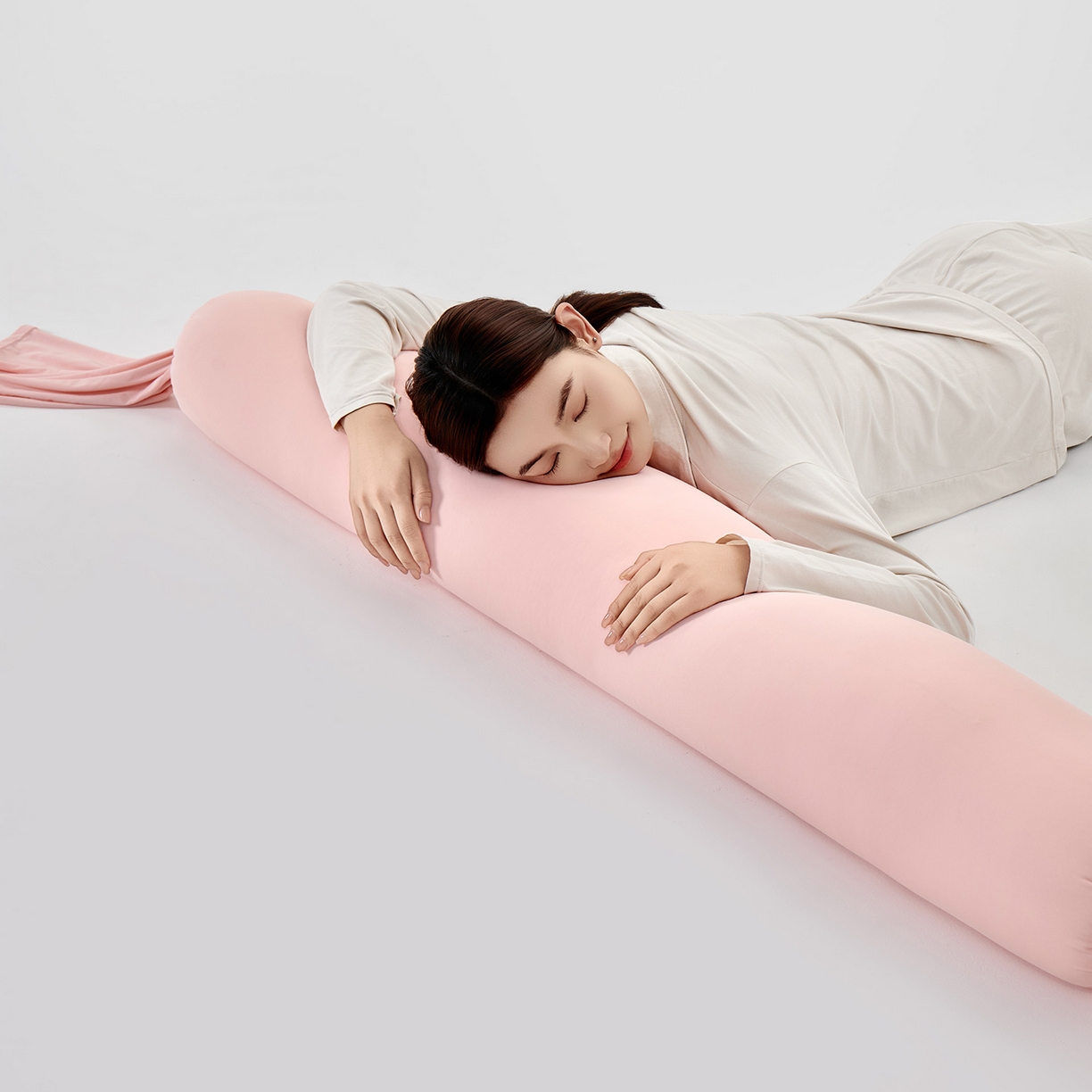 91家纺网 家纺一手货源 找家纺 小叮当家纺仓储工厂店 2025新款儿童安抚枕懒人枕单身枕孕妇抱枕糖果枕多功能抱枕 糖果枕-粉色