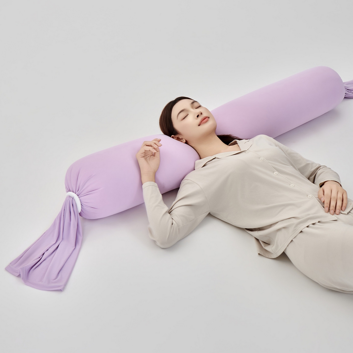 91家纺网 家纺一手货源 找家纺 小叮当家纺仓储工厂店 2025新款儿童安抚枕懒人枕单身枕孕妇抱枕糖果枕多功能抱枕 糖果枕-紫色