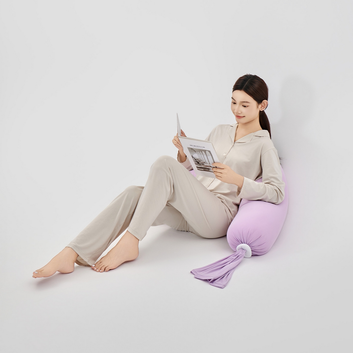 91家纺网 家纺一手货源 找家纺 小叮当家纺仓储工厂店 2025新款儿童安抚枕懒人枕单身枕孕妇抱枕糖果枕多功能抱枕 糖果枕-紫色