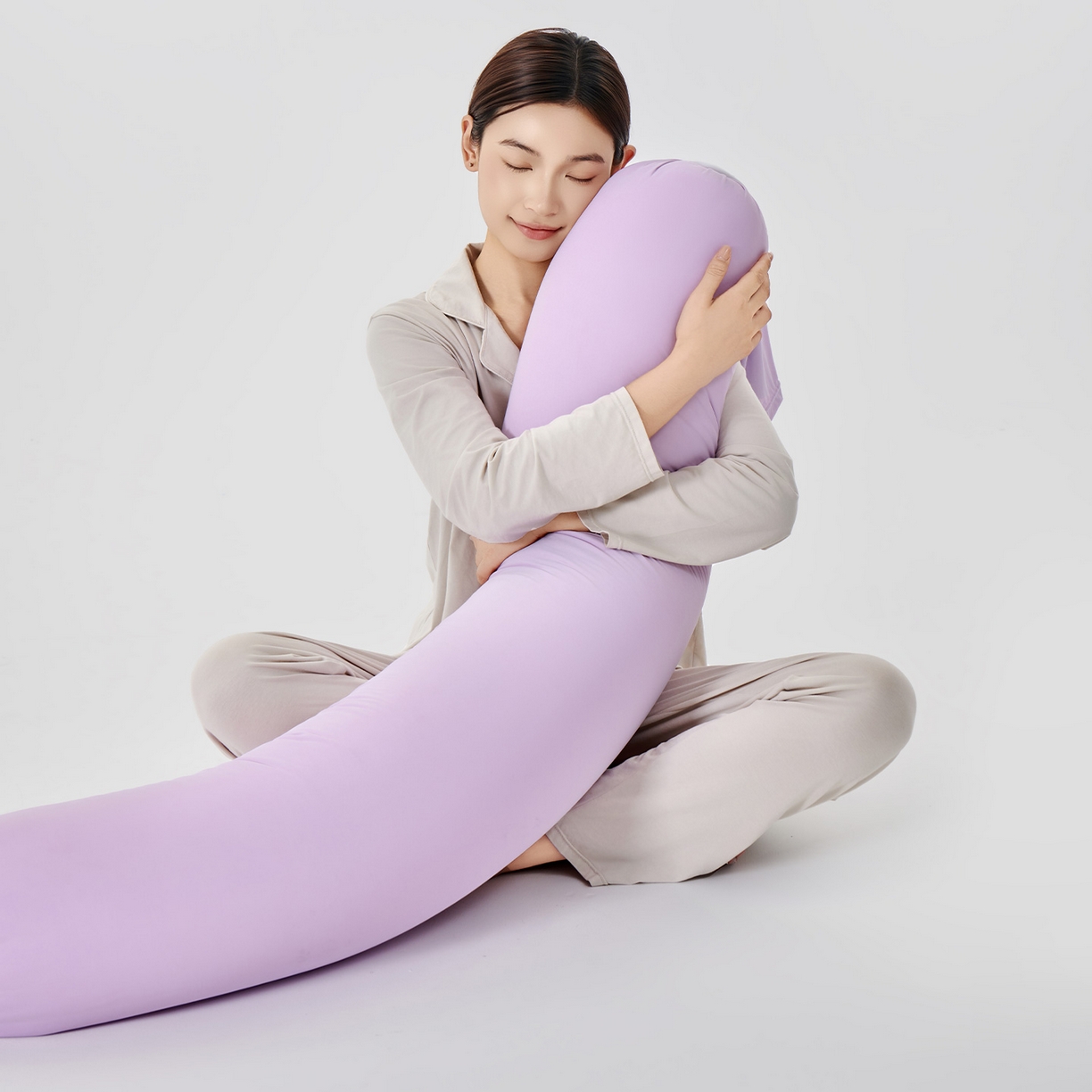 91家纺网 家纺一手货源 找家纺 小叮当家纺仓储工厂店 2025新款儿童安抚枕懒人枕单身枕孕妇抱枕糖果枕多功能抱枕 糖果枕-紫色