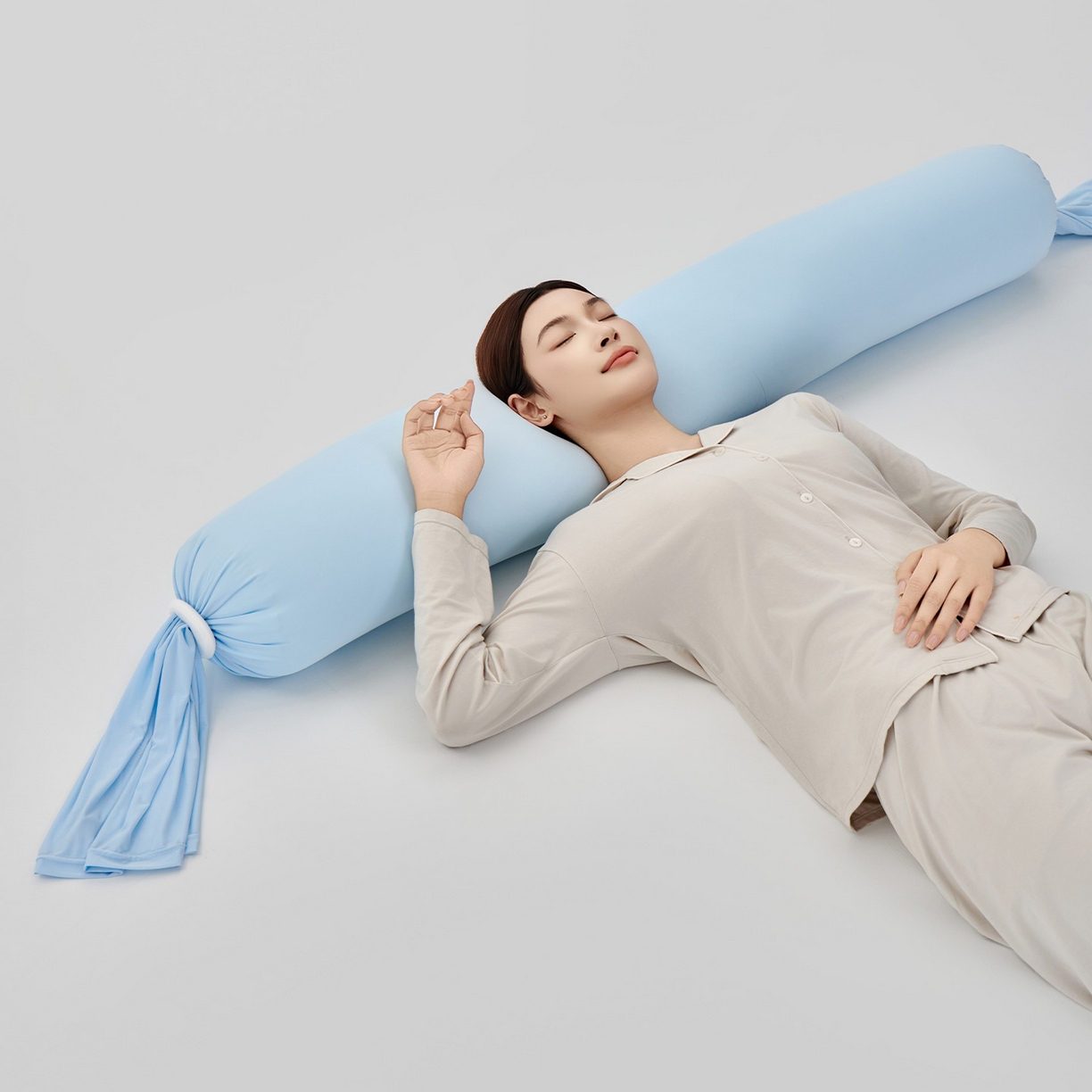 91家纺网 家纺一手货源 找家纺 小叮当家纺仓储工厂店 2025新款儿童安抚枕懒人枕单身枕孕妇抱枕糖果枕多功能抱枕 糖果枕-蓝色