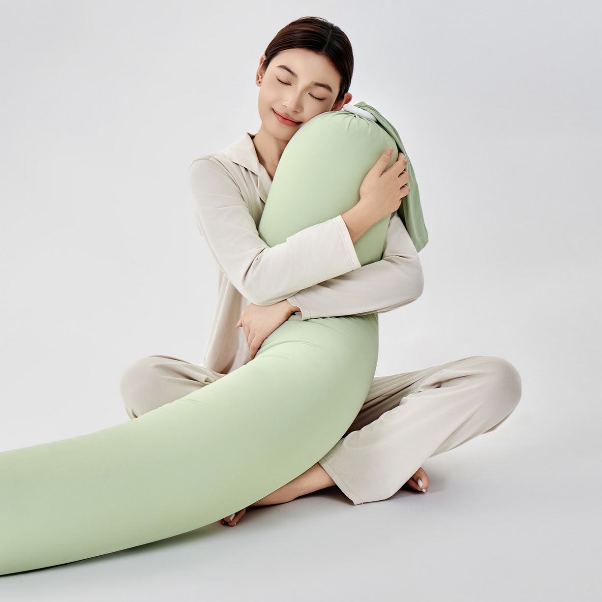 91家纺网 家纺一手货源 找家纺 小叮当家纺仓储工厂店 2025新款儿童安抚枕懒人枕单身枕孕妇抱枕糖果枕多功能抱枕 糖果枕-绿色