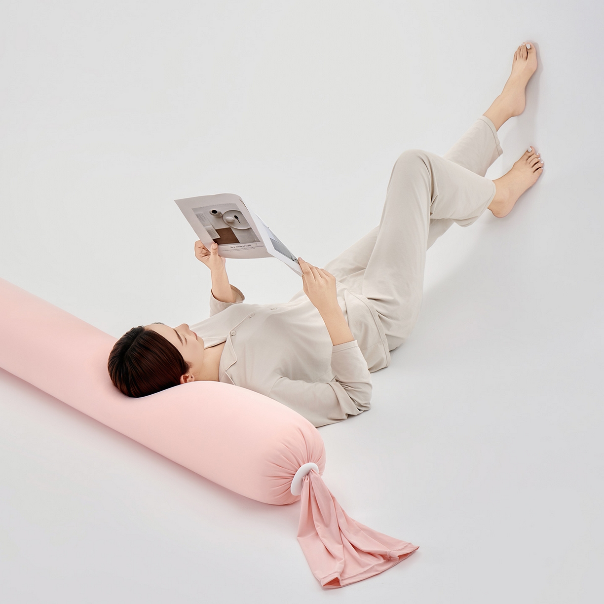 91家纺网 家纺一手货源 找家纺 小叮当家纺仓储工厂店 2025新款儿童安抚枕懒人枕单身枕孕妇抱枕糖果枕多功能抱枕 糖果枕-粉色