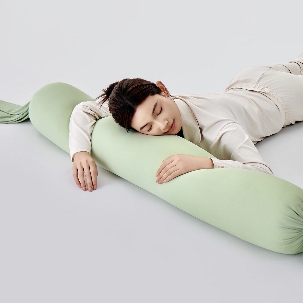 91家纺网 家纺一手货源 找家纺 小叮当家纺仓储工厂店 2025新款儿童安抚枕懒人枕单身枕孕妇抱枕糖果枕多功能抱枕 糖果枕-绿色