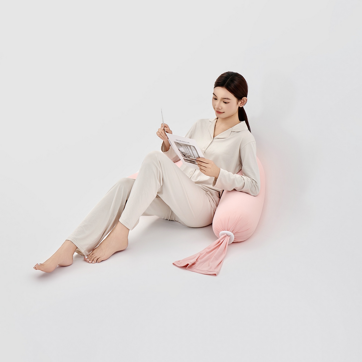 91家纺网 家纺一手货源 找家纺 小叮当家纺仓储工厂店 2025新款儿童安抚枕懒人枕单身枕孕妇抱枕糖果枕多功能抱枕 糖果枕-粉色