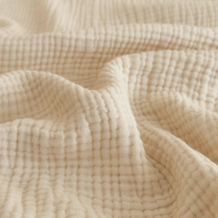 91家纺网 家纺一手货源 找家纺 （总）小叮当家纺仓储工厂店 2025新款全棉纯棉四层纱皱皱流苏毯毛毯毯子