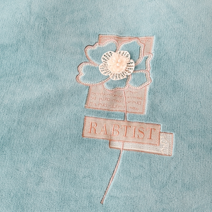 91家纺网 家纺一手货源 找家纺 保罗圣迪奥 2025新款230克全消光牛奶绒四件套-如梦花期 如梦花期-蓝色