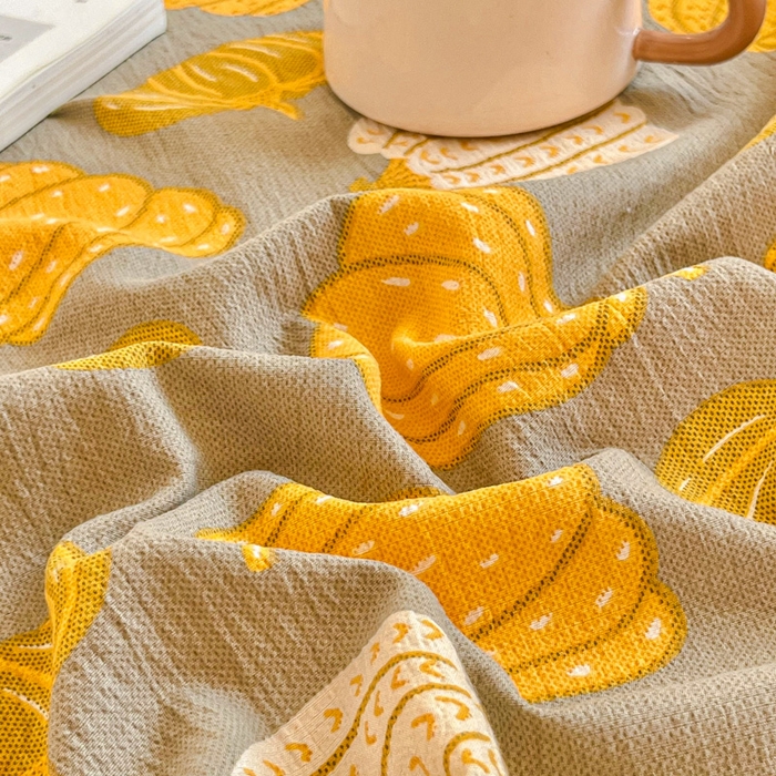 91家纺网 家纺一手货源 找家纺 小叮当家纺仓储工厂店 2025新款云感提花双层纱花边单床单单件床单单品床单 南瓜派