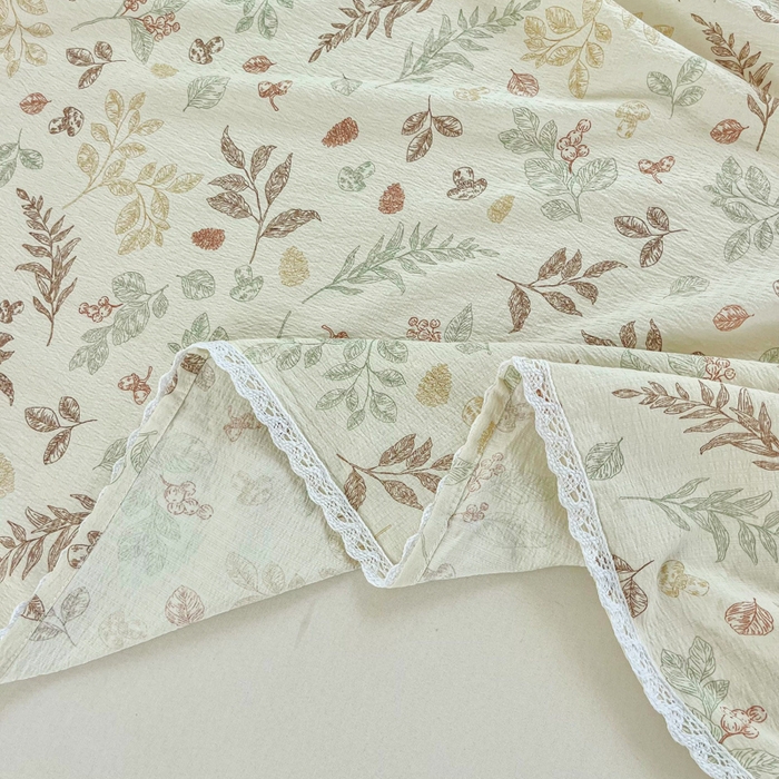 91家纺网 家纺一手货源 找家纺 小叮当家纺仓储工厂店 2025新款云感提花双层纱花边单床单单件床单单品床单 松果