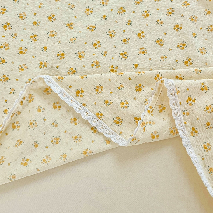 91家纺网 家纺一手货源 找家纺 小叮当家纺仓储工厂店 2025新款云感提花双层纱花边单床单单件床单单品床单 相思落