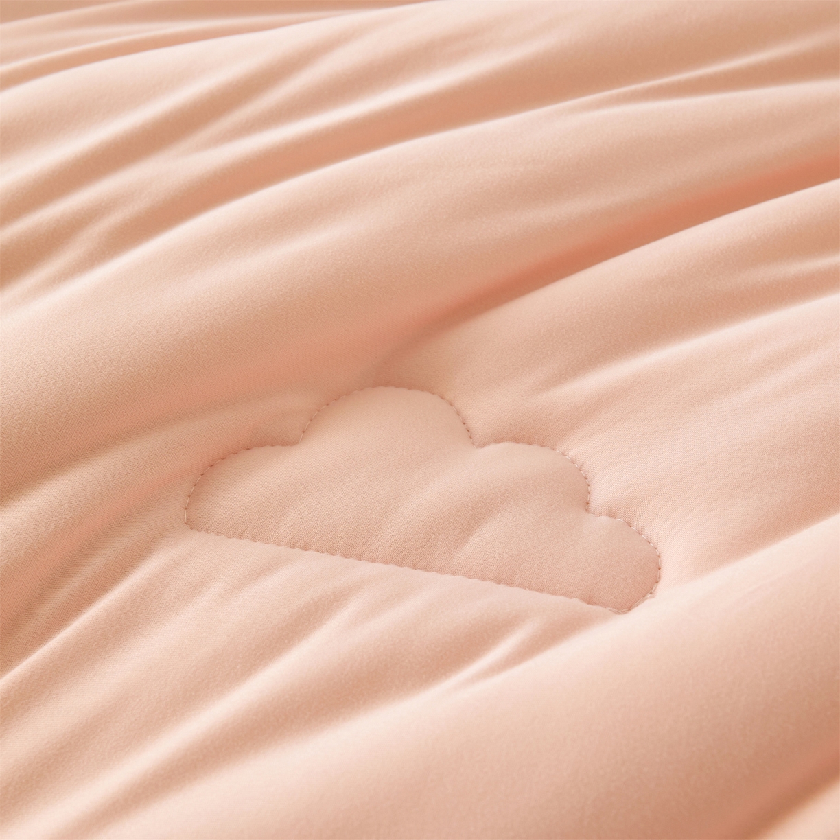 91家纺网 家纺一手货源 找家纺 小叮当家纺仓储工厂店 2025新款A类针织棉大豆被系列被子被芯春秋被冬被 云朵棉-豆沙粉