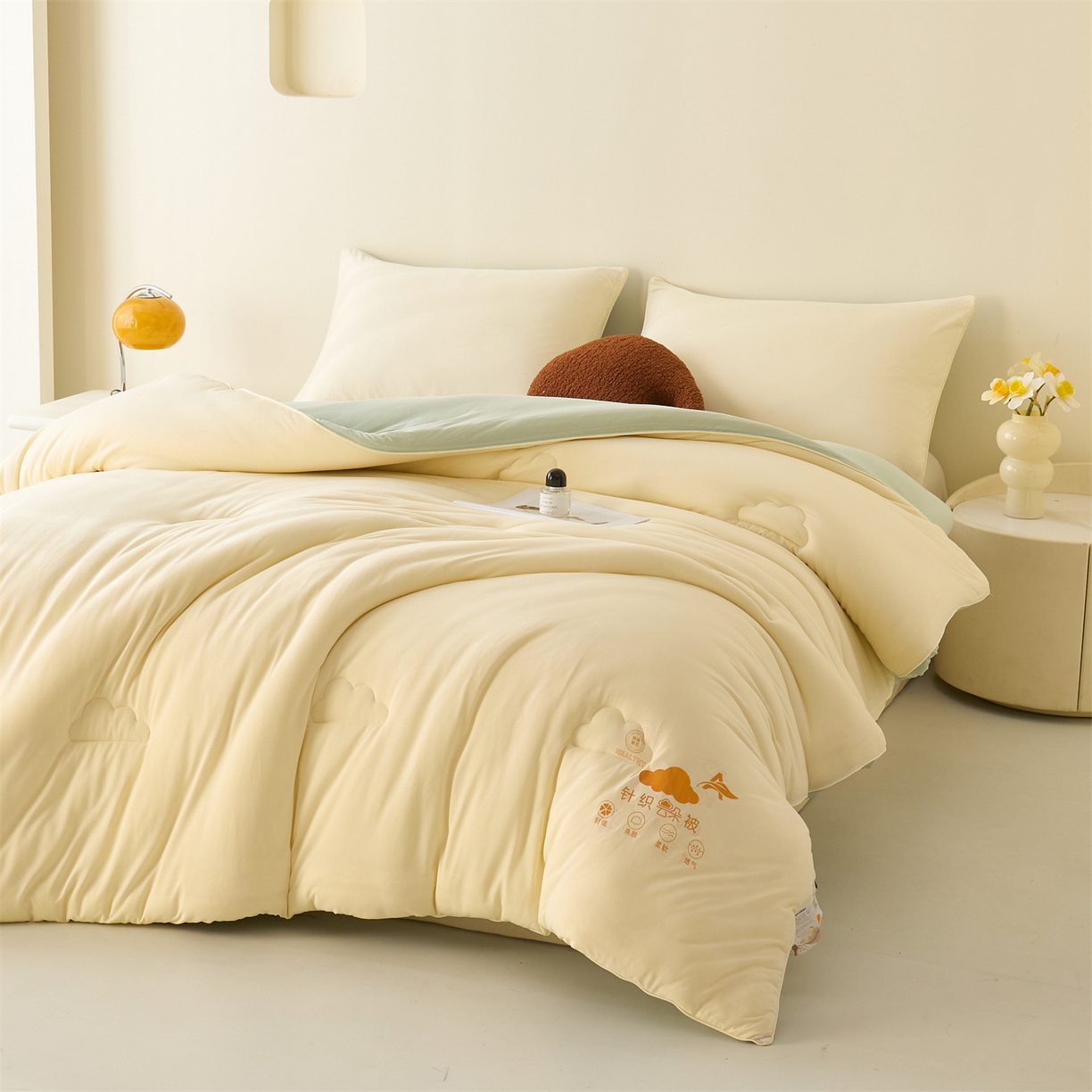 91家纺网 家纺一手货源 找家纺 （总）小叮当家纺仓储工厂店 2025新款A类针织棉大豆被系列被子被芯春秋被冬被