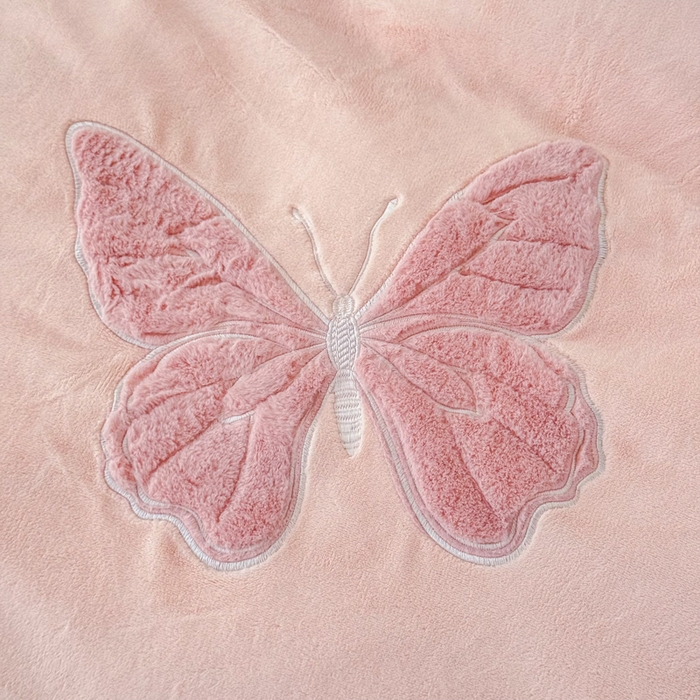 91家纺网 家纺一手货源 找家纺 保罗圣迪奥 2025新款250克全消光牛奶绒四件套-蝶曼 蝶曼-粉色