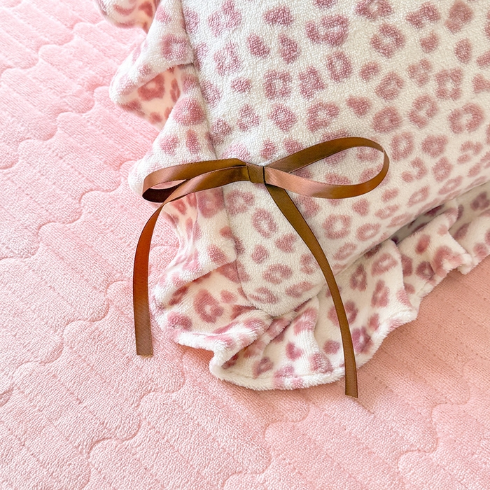 91家纺网 家纺一手货源 找家纺 （总）韩约家纺 2025新款韩式蝴蝶结牛奶绒床盖款四件套