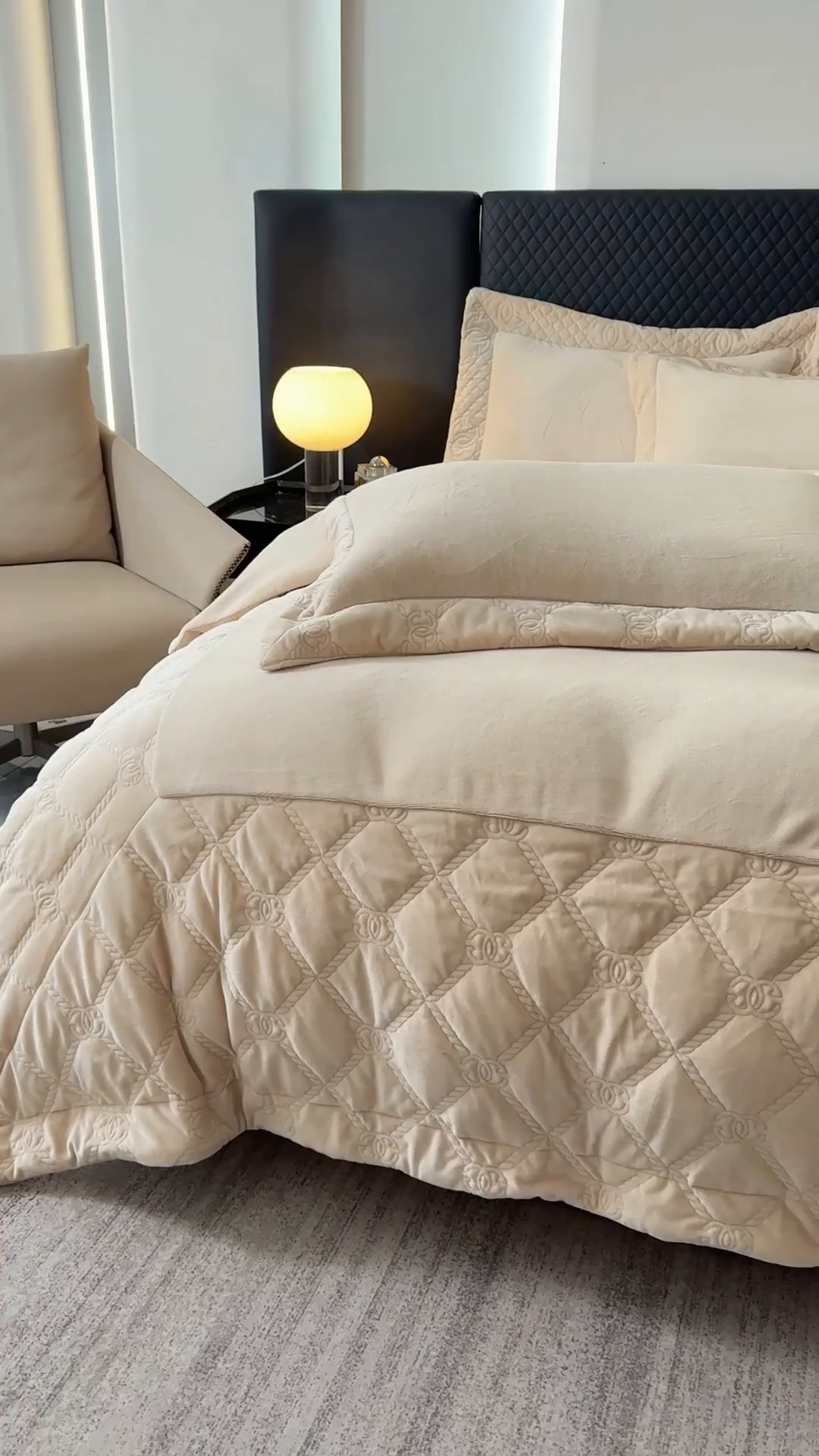 91家纺网 家纺一手货源 找家纺 保罗圣迪奥 2025新款250克全消光抗绣工艺四件套-沐凡系列二 卡其