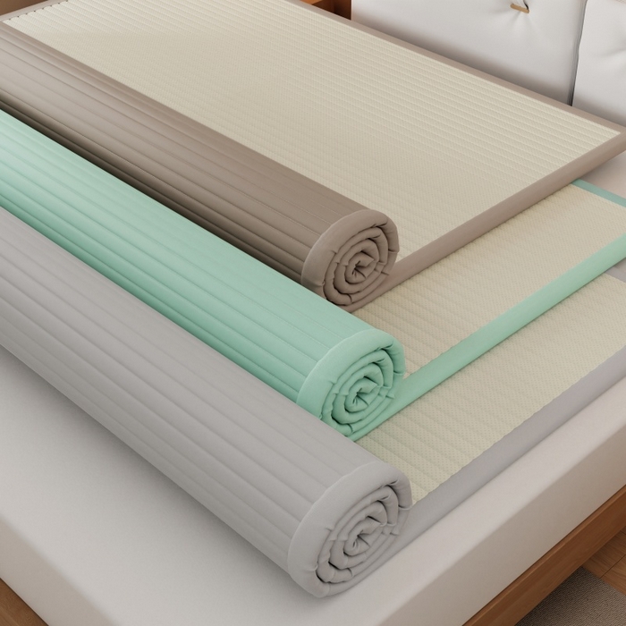 91家纺网 家纺一手货源 找家纺 缔莱（十三铭）被业 2025新款A类新疆水洗棉花床垫床护垫 新疆棉花软垫-灰色