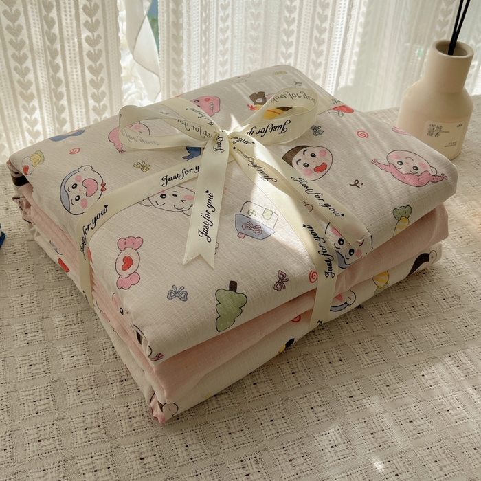 91家纺网 家纺一手货源 找家纺 澜妃 2025新款云感提花双层纱四件套 蜡笔没有新