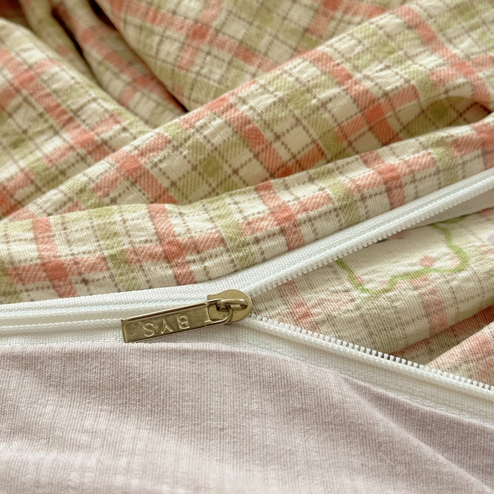 91家纺网 家纺一手货源 找家纺 澜妃 2025新款云感提花双层纱四件套 呆萌西高地