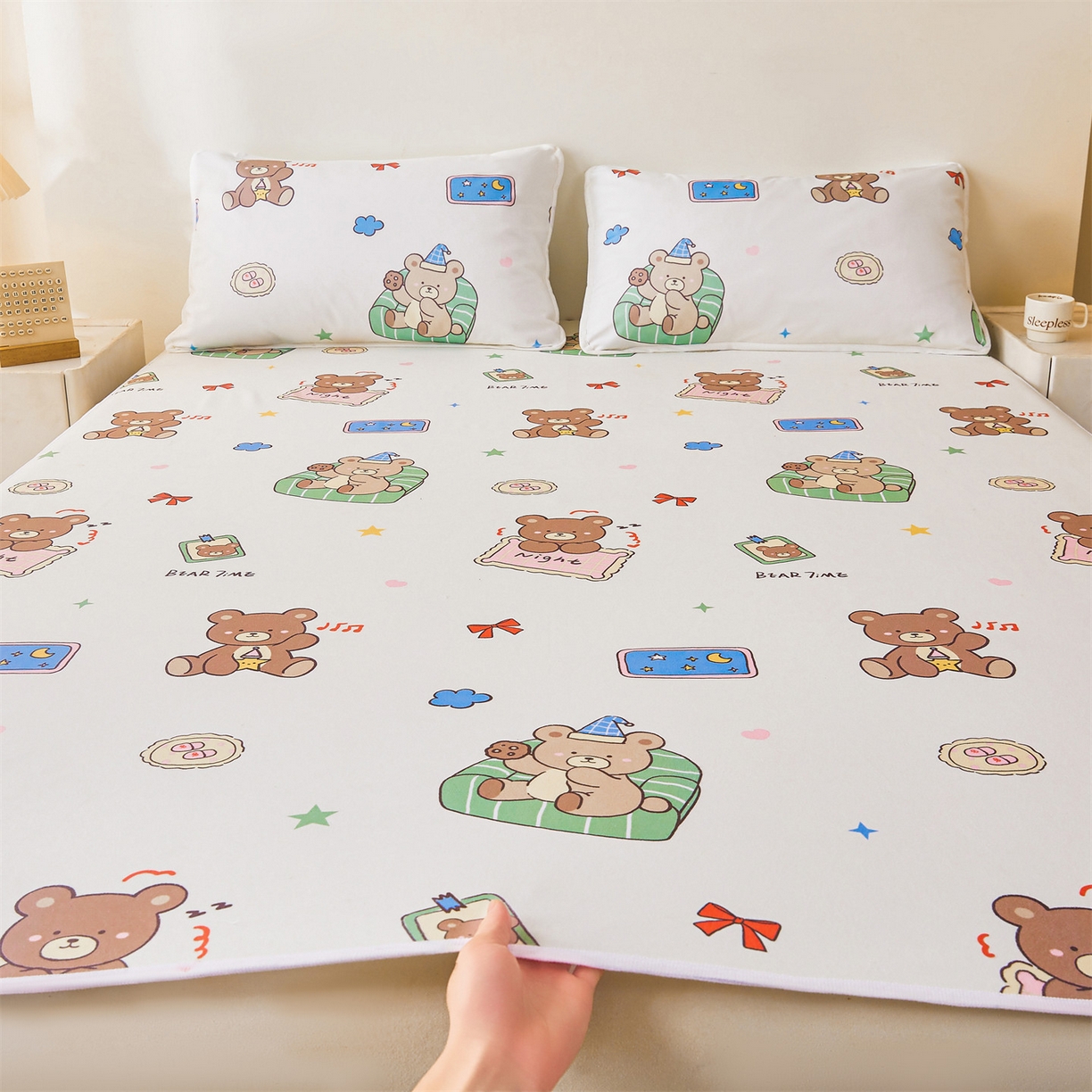 91家纺网 家纺一手货源 找家纺 （总）雯豆家纺 2025新款防水隔尿垫子卡通成人床垫保护罩A类宝宝尿垫