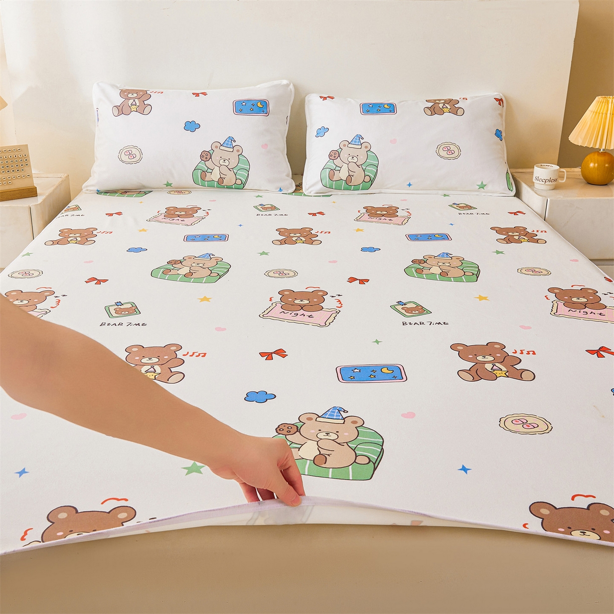 91家纺网 家纺一手货源 找家纺 （总）雯豆家纺 2025新款防水隔尿垫子卡通成人床垫保护罩A类宝宝尿垫