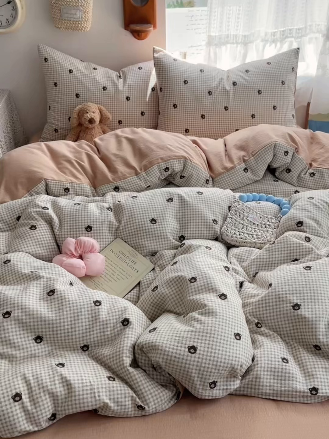 91家纺网 家纺一手货源 找家纺 澜妃 2025新款云感提花双层纱四件套 罗格先生