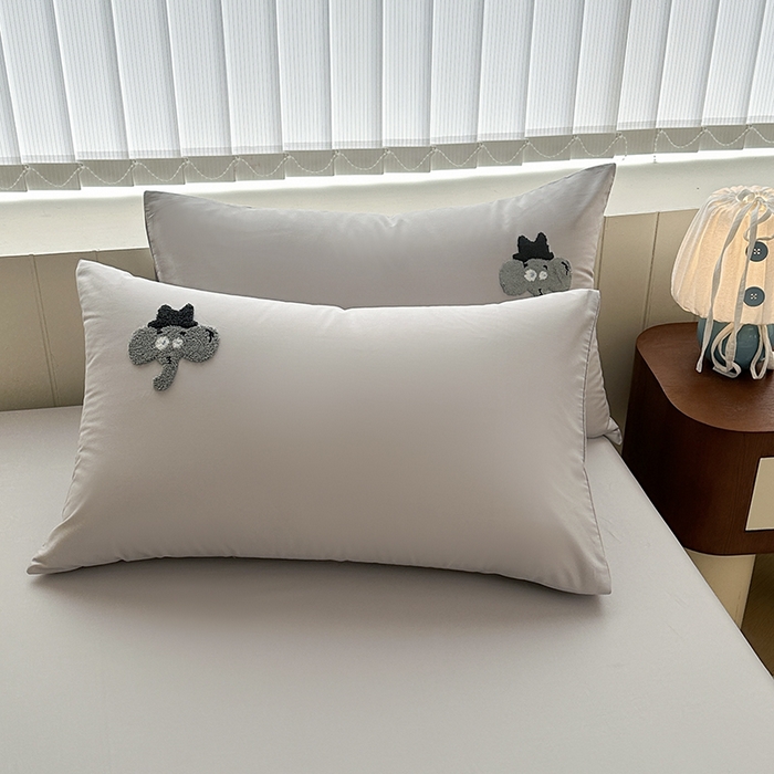 91家纺网 家纺一手货源 找家纺 寐居家纺 2025新款A类100支长绒棉毛巾绣床笠三件套 小象先生