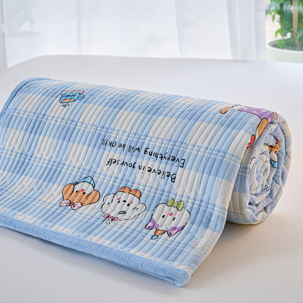 91家纺网 家纺一手货源 找家纺 小叮当家纺仓储工厂店 2025新款棉加绒床垫一面全棉一面牛奶绒床褥垫软床垫床盖四季通用 逗号日记（A棉B绒）