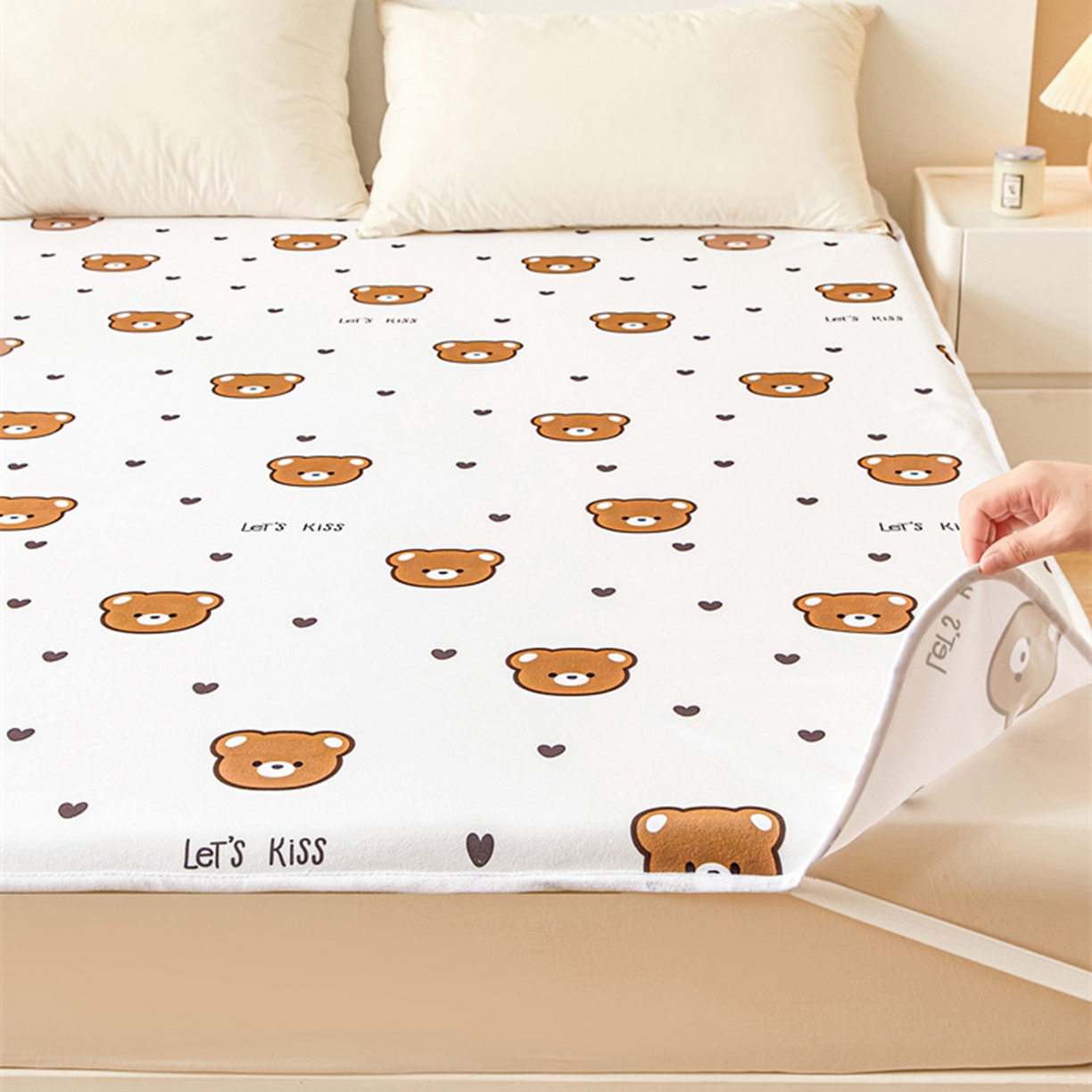 91家纺网 家纺一手货源 找家纺 （总）雯豆家纺 2025新款防水隔尿垫子卡通成人床垫保护罩A类宝宝尿垫