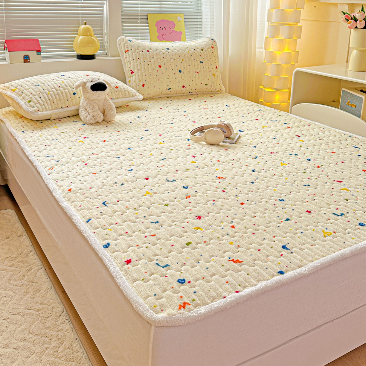 91家纺网 家纺一手货源 找家纺 （总）水木坊 2025新款牛奶绒床垫保护垫床褥床垫子