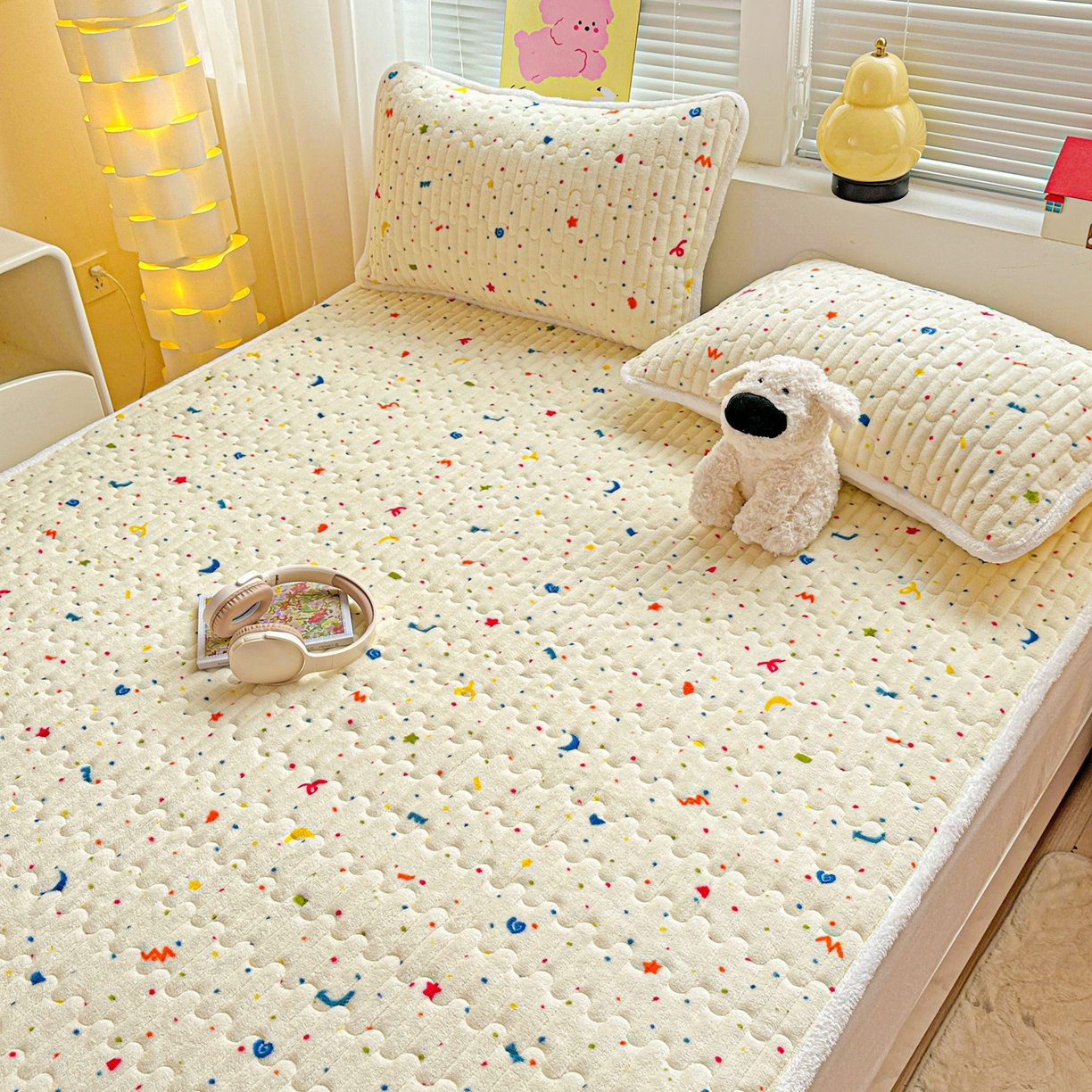 91家纺网 家纺一手货源 找家纺 水木坊 2025新款牛奶绒床垫保护垫床褥床垫子 芝士啵啵