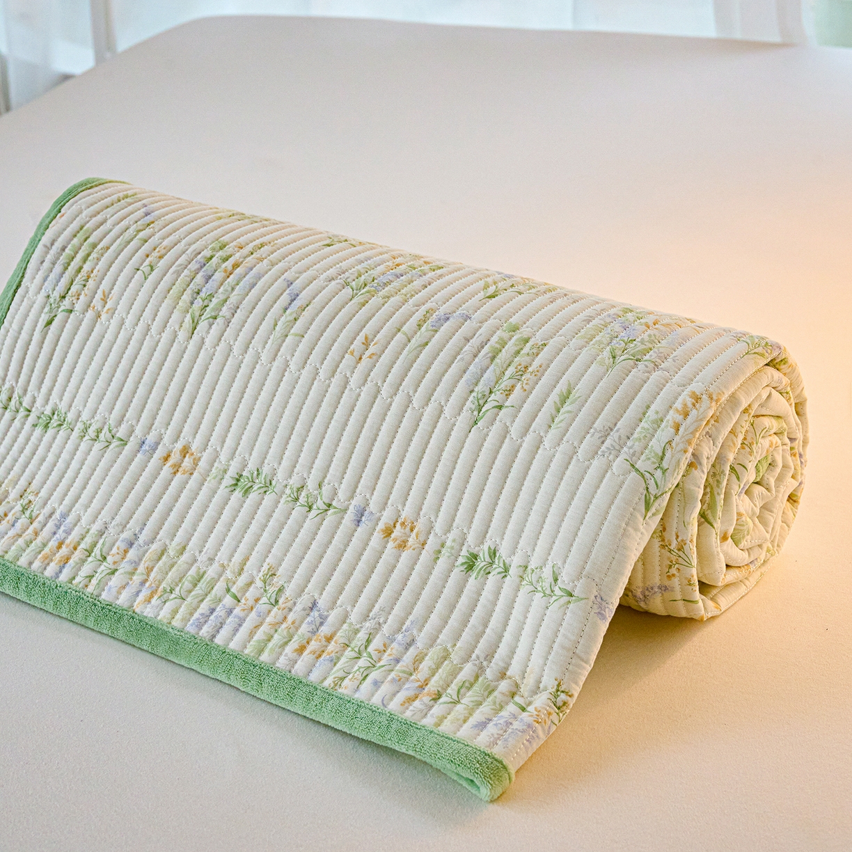 小叮当家纺仓储工厂店 2025新款棉加绒床垫一面全棉一面牛奶绒床褥垫软床垫床盖四季通用 丛草集(A棉B绒）