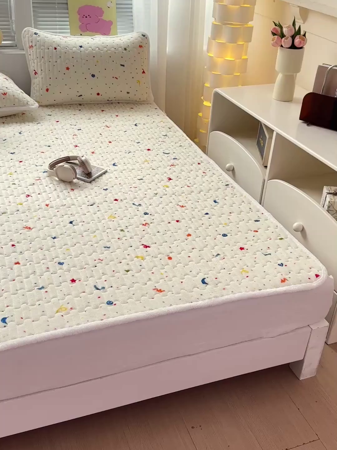 91家纺网 家纺一手货源 找家纺 水木坊 2025新款牛奶绒床垫保护垫床褥床垫子 芝士啵啵