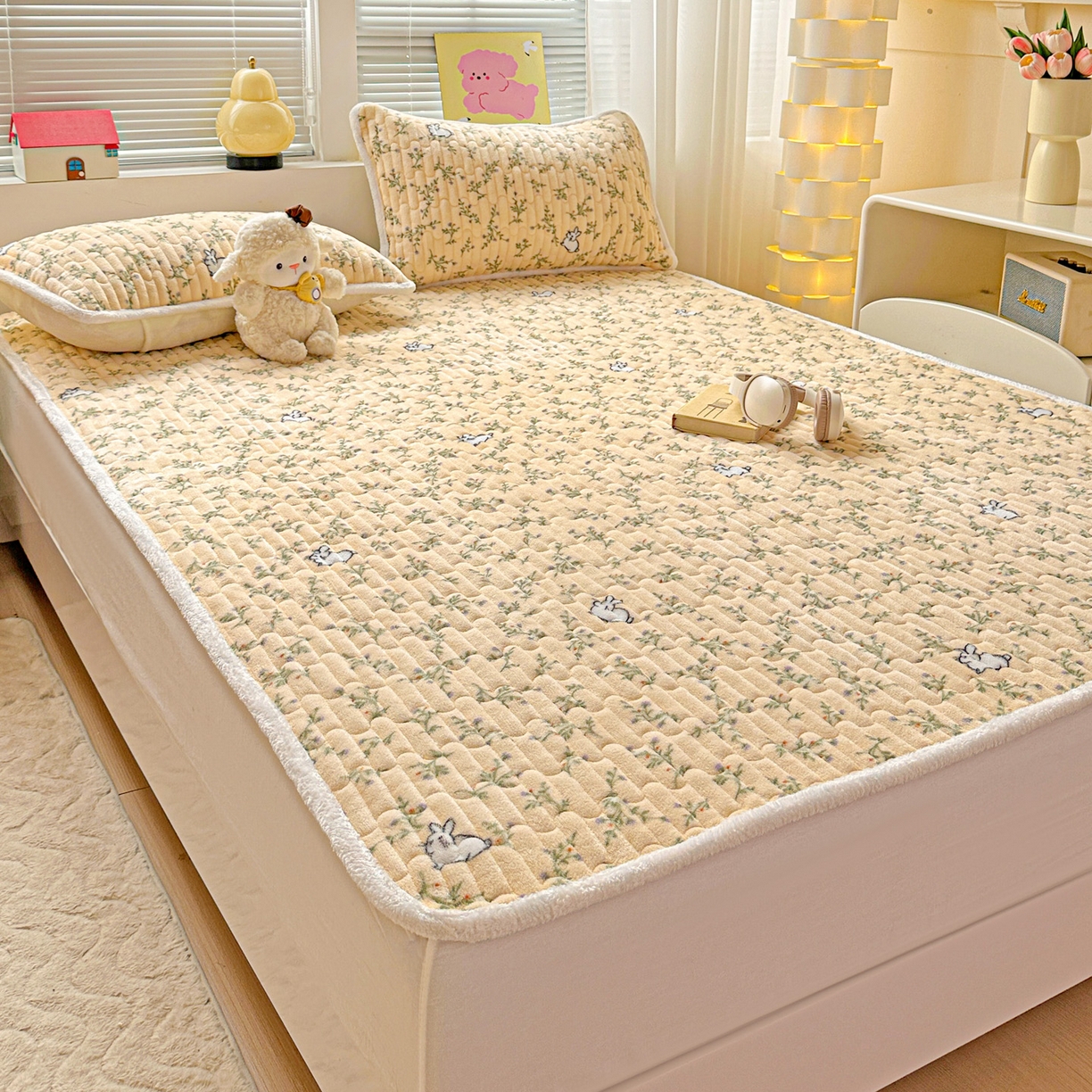 水木坊 2025新款牛奶绒床垫保护垫床褥床垫子 森林野园