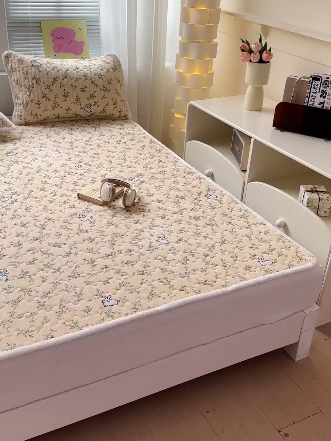 91家纺网 家纺一手货源 找家纺 水木坊 2025新款牛奶绒床垫保护垫床褥床垫子 森林野园