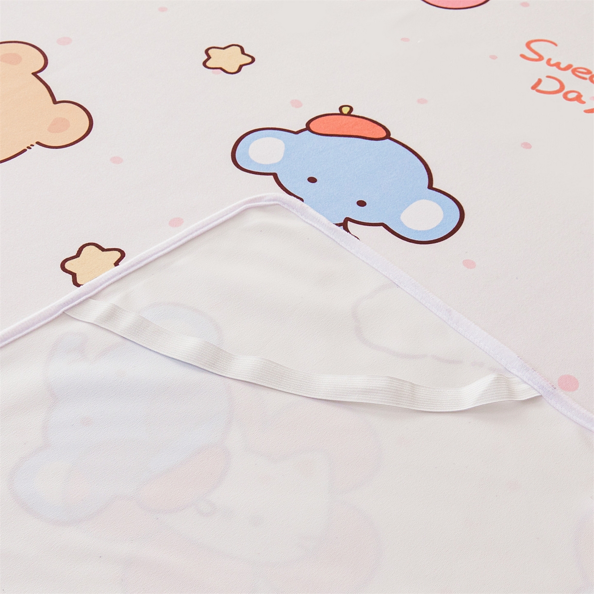 91家纺网 家纺一手货源 找家纺 雯豆家纺 2025新款防水隔尿垫子卡通成人床垫保护罩A类宝宝尿垫 防水隔尿垫-猫咪花花