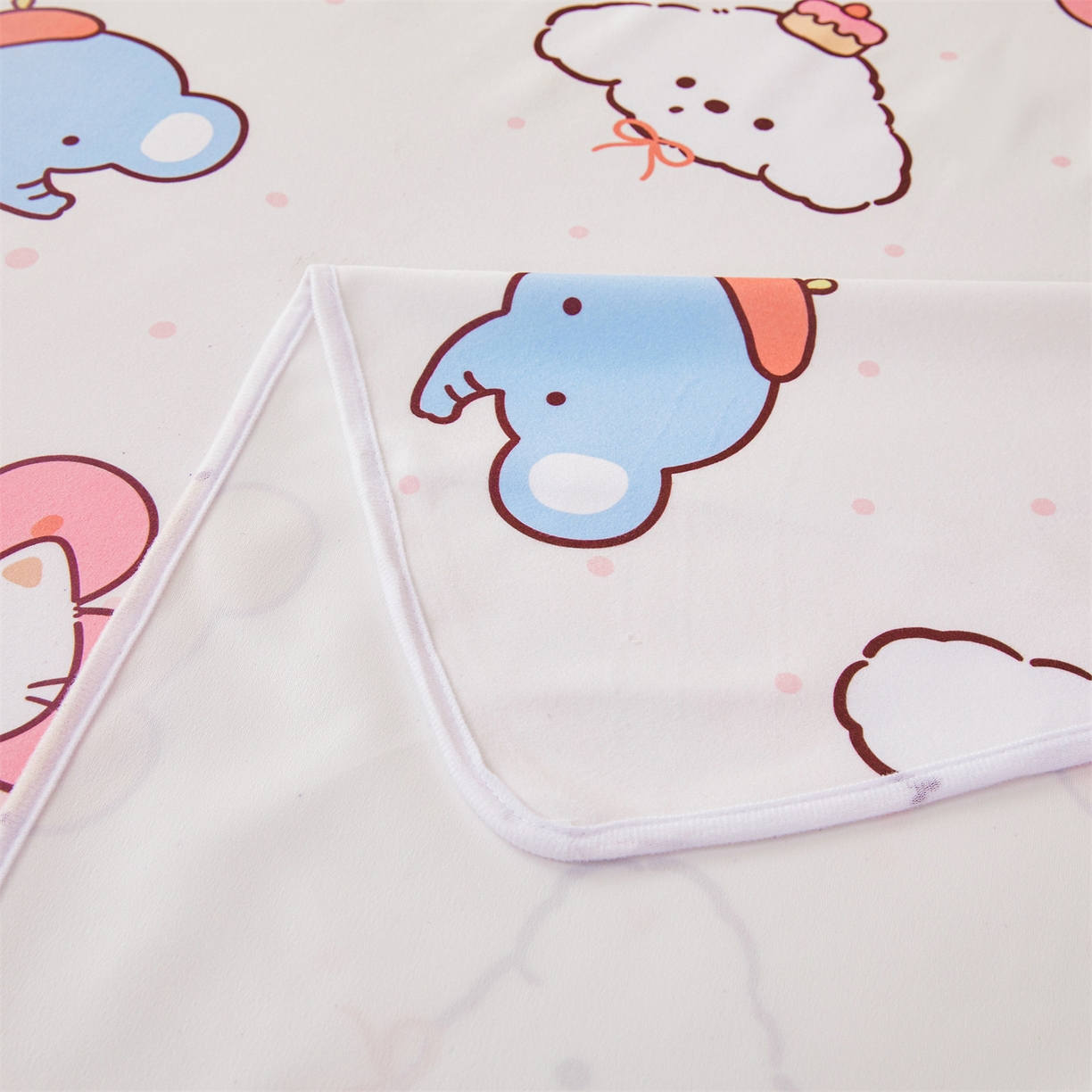 91家纺网 家纺一手货源 找家纺 雯豆家纺 2025新款防水隔尿垫子卡通成人床垫保护罩A类宝宝尿垫 防水隔尿垫-猫咪花花