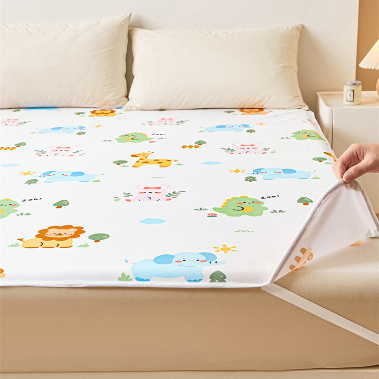 雯豆家纺 2025新款防水隔尿垫子卡通成人床垫保护罩A类宝宝尿垫 防水隔尿垫-狮子辛巴