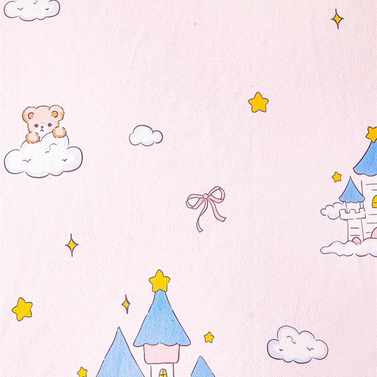 91家纺网 家纺一手货源 找家纺 雯豆家纺 2025新款防水隔尿垫子卡通成人床垫保护罩A类宝宝尿垫 防水隔尿垫-天使城堡