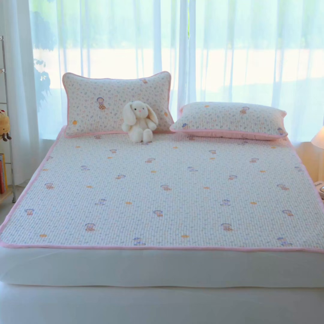 91家纺网 家纺一手货源 找家纺 小叮当家纺仓储工厂店 2025新款棉加绒床垫一面全棉一面牛奶绒床褥垫软床垫床盖四季通用 花田囡囡（A棉B绒）