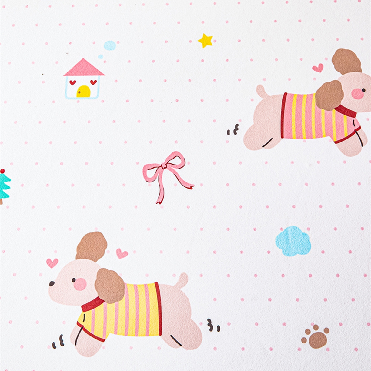 91家纺网 家纺一手货源 找家纺 雯豆家纺 2025新款防水隔尿垫子卡通成人床垫保护罩A类宝宝尿垫 防水隔尿垫-条纹狗