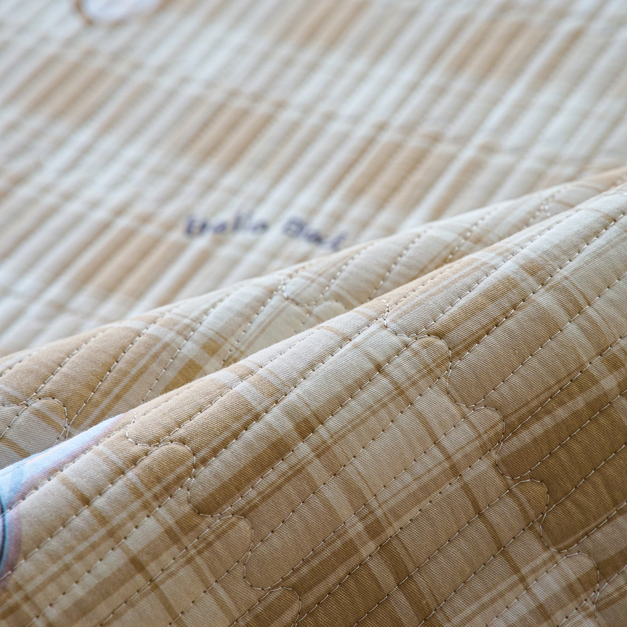 91家纺网 家纺一手货源 找家纺 小叮当家纺仓储工厂店 2025新款棉加绒床垫一面全棉一面牛奶绒床褥垫软床垫床盖四季通用 拉布兔兔（A棉B绒）