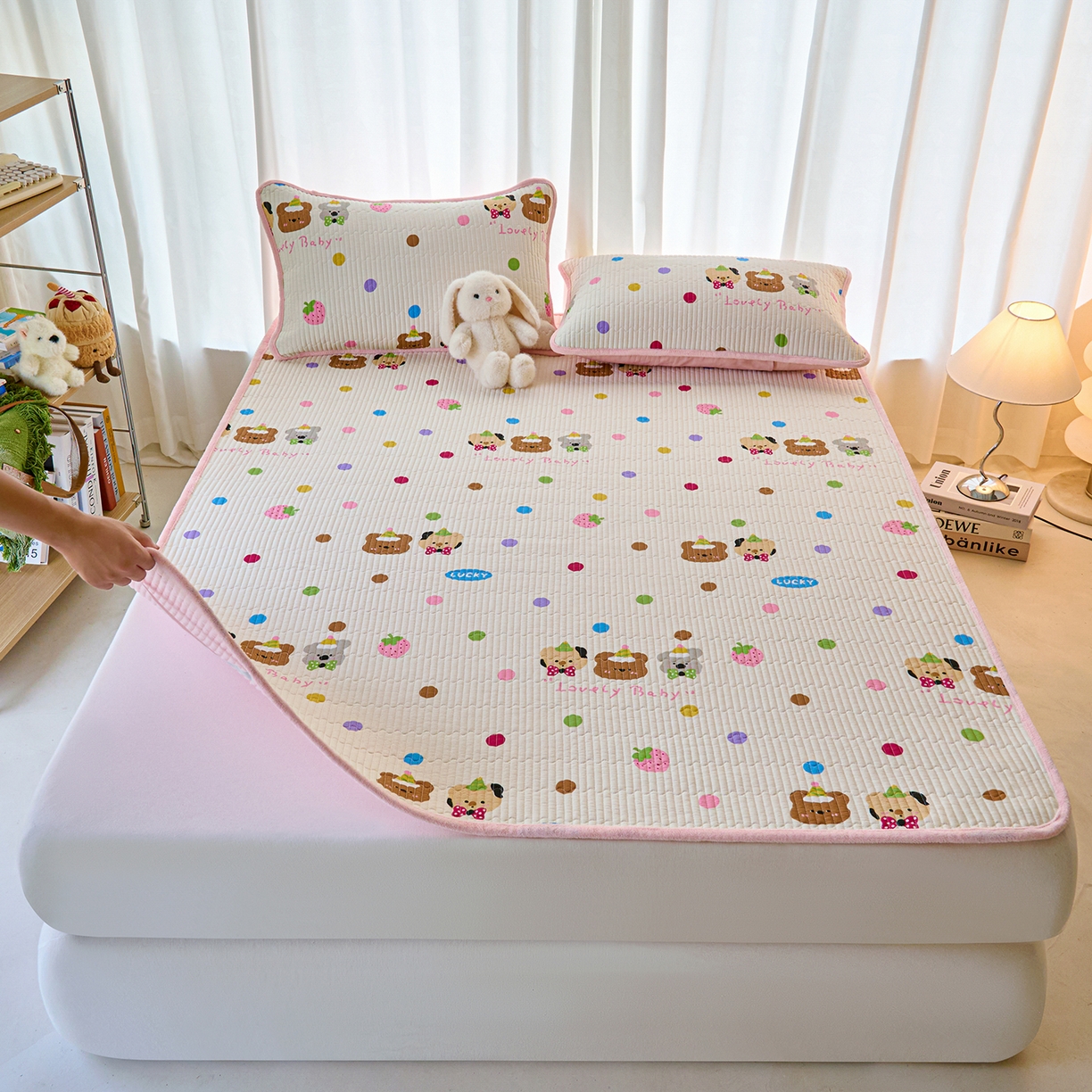 91家纺网 家纺一手货源 找家纺 小叮当家纺仓储工厂店 2025新款棉加绒床垫一面全棉一面牛奶绒床褥垫软床垫床盖四季通用 冒险家（A棉B绒）