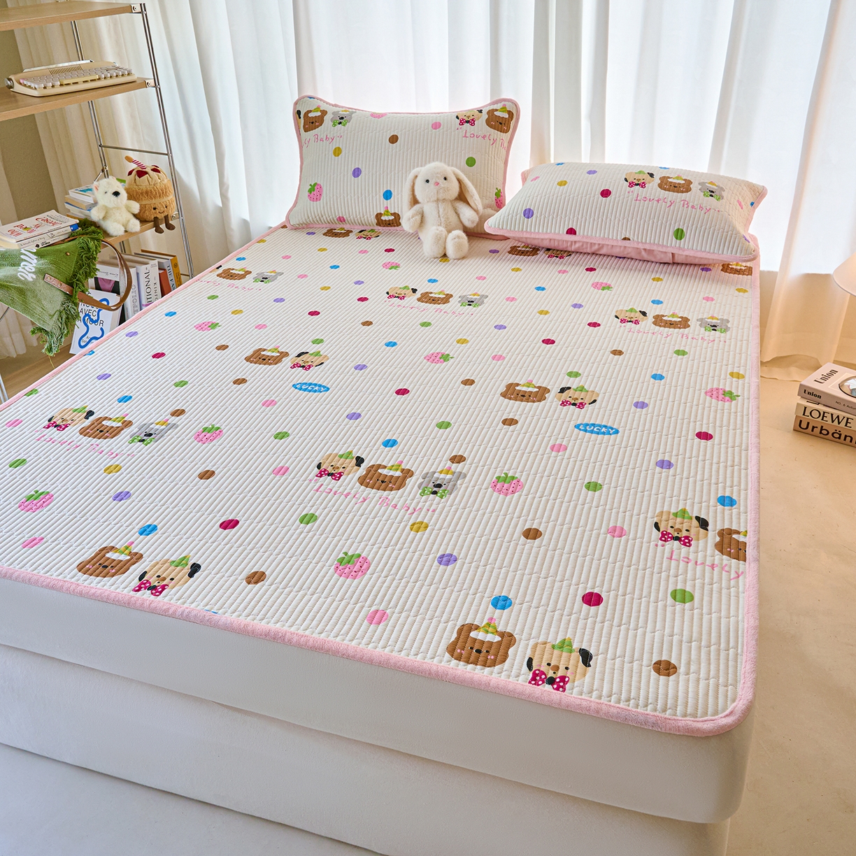 91家纺网 家纺一手货源 找家纺 小叮当家纺仓储工厂店 2025新款棉加绒床垫一面全棉一面牛奶绒床褥垫软床垫床盖四季通用 冒险家（A棉B绒）