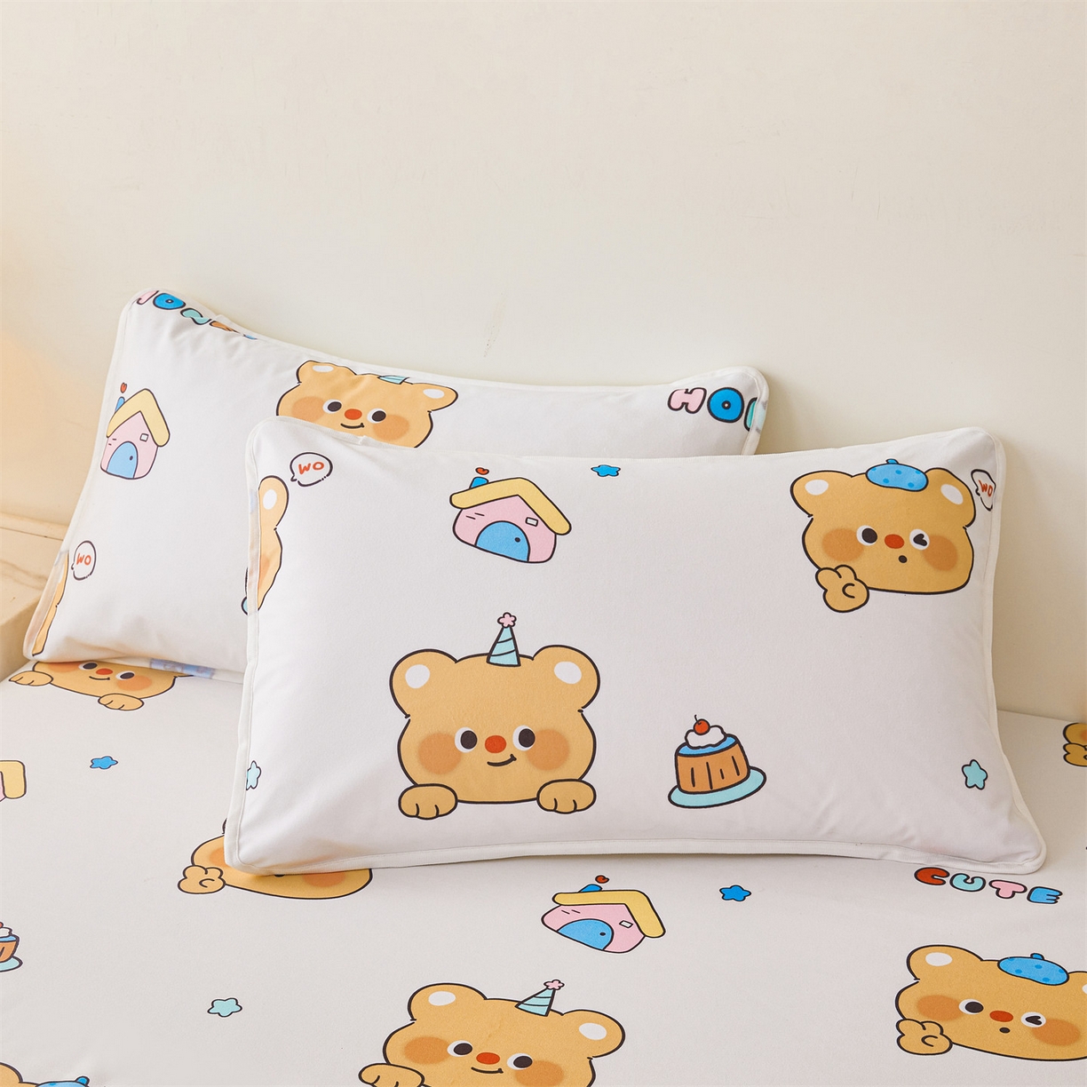 91家纺网 家纺一手货源 找家纺 雯豆家纺 2025新款防水隔尿垫子卡通成人床垫保护罩A类宝宝尿垫 防水隔尿垫-微笑先生