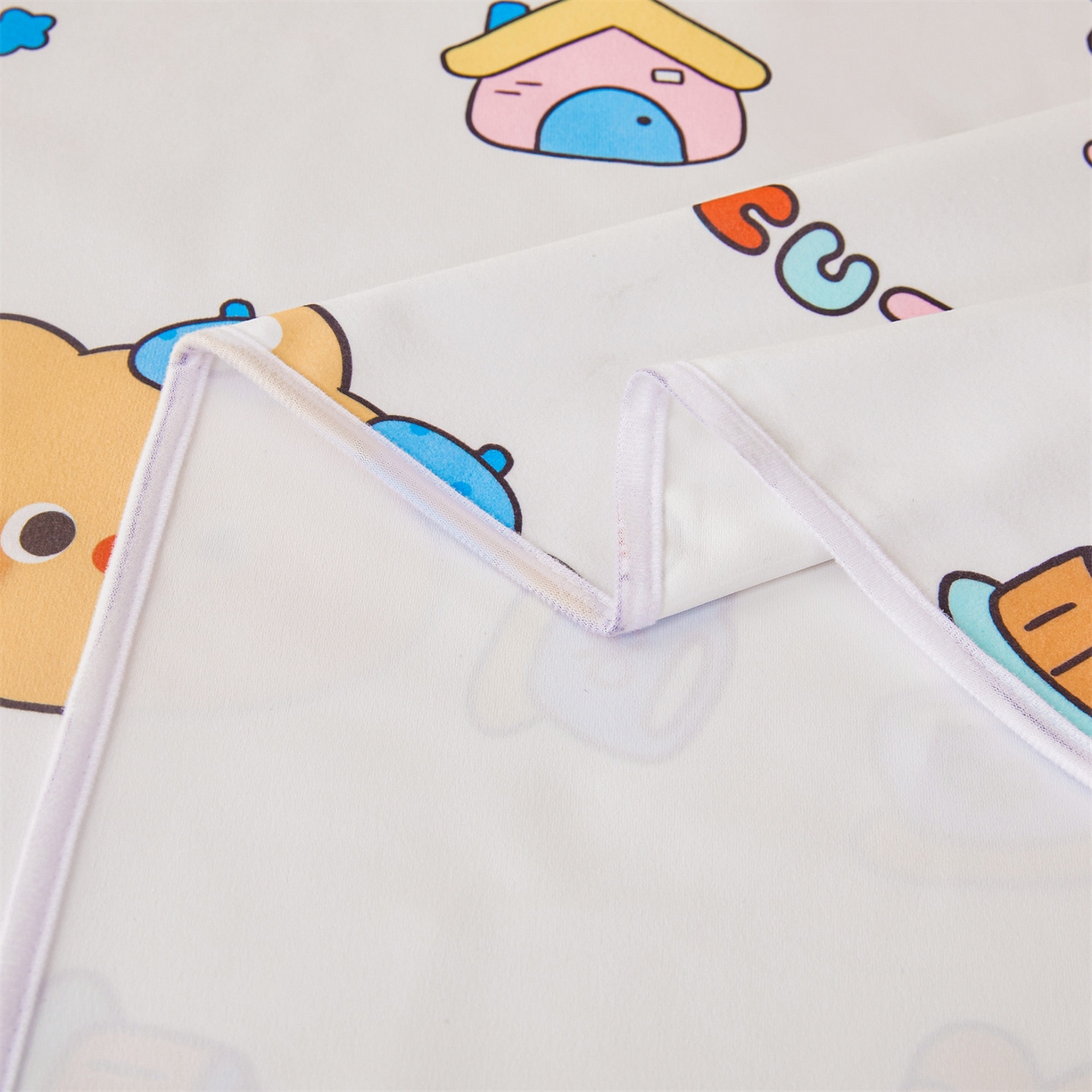 91家纺网 家纺一手货源 找家纺 雯豆家纺 2025新款防水隔尿垫子卡通成人床垫保护罩A类宝宝尿垫 防水隔尿垫-微笑先生