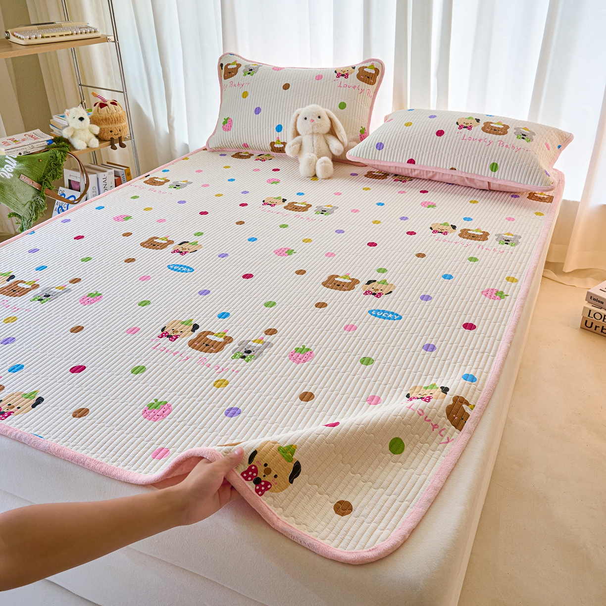 91家纺网 家纺一手货源 找家纺 小叮当家纺仓储工厂店 2025新款棉加绒床垫一面全棉一面牛奶绒床褥垫软床垫床盖四季通用 冒险家（A棉B绒）