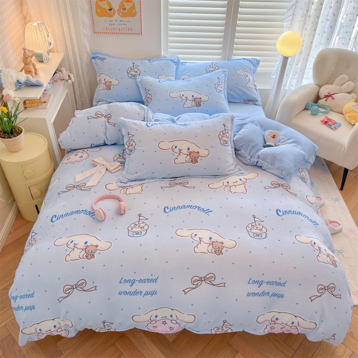 91家纺网 家纺一手货源 找家纺 （总）名兮家居 2025新款经典奥特曼-三丽鸥加厚牛奶绒单被套