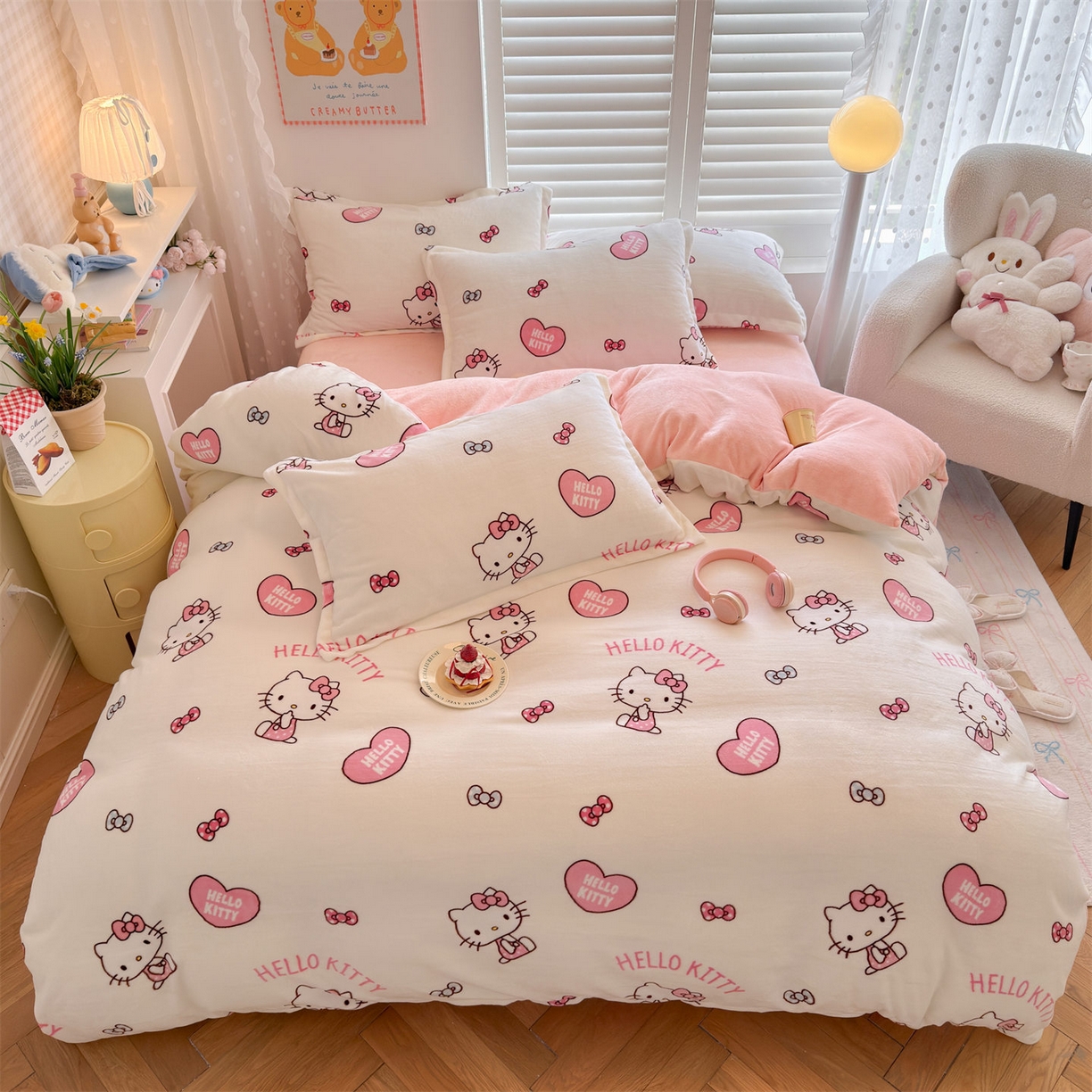 91家纺网 家纺一手货源 找家纺 （总）名兮家居 2025新款经典奥特曼-三丽鸥加厚牛奶绒单被套